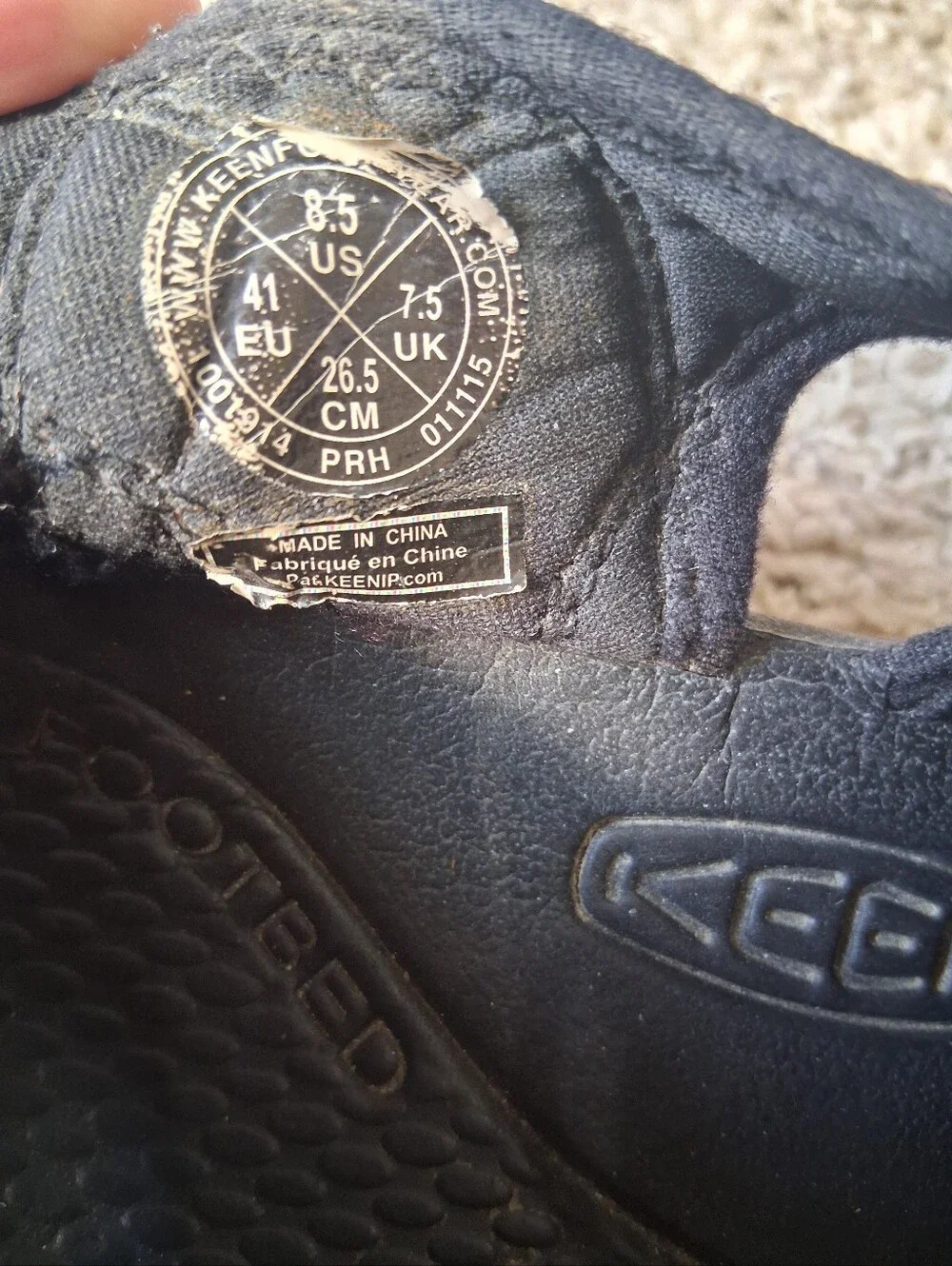 Keen mens size